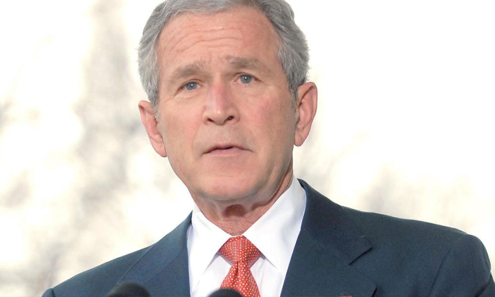 Contrasting Trump approach, George Bush says protesters should be heard