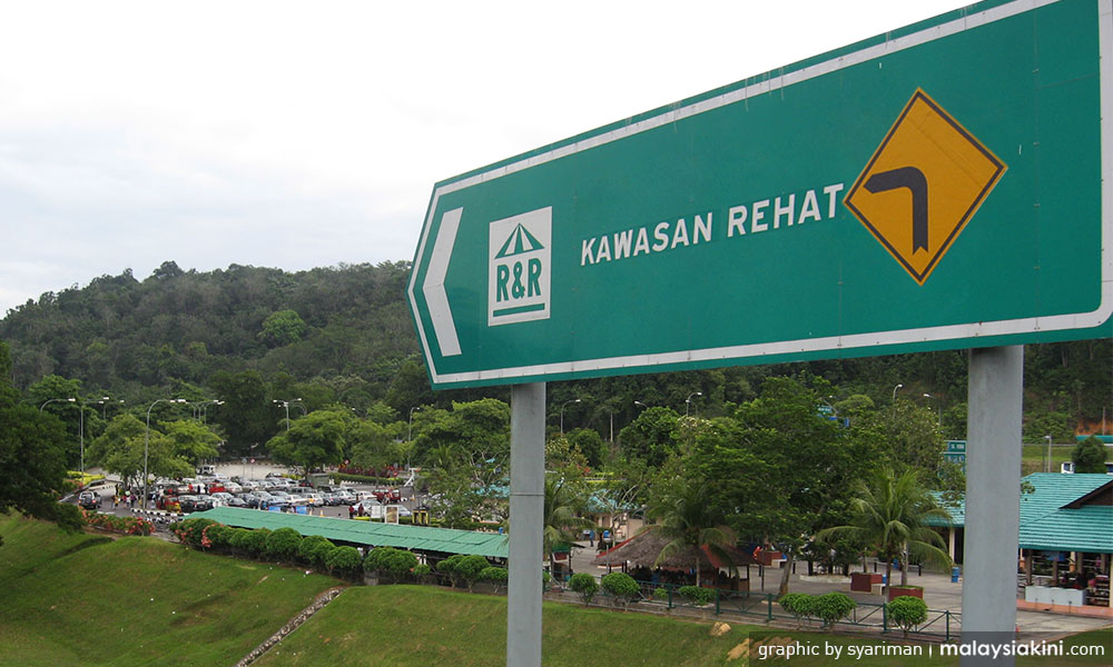 R&R tutup semasa perjalanan rentas negeri