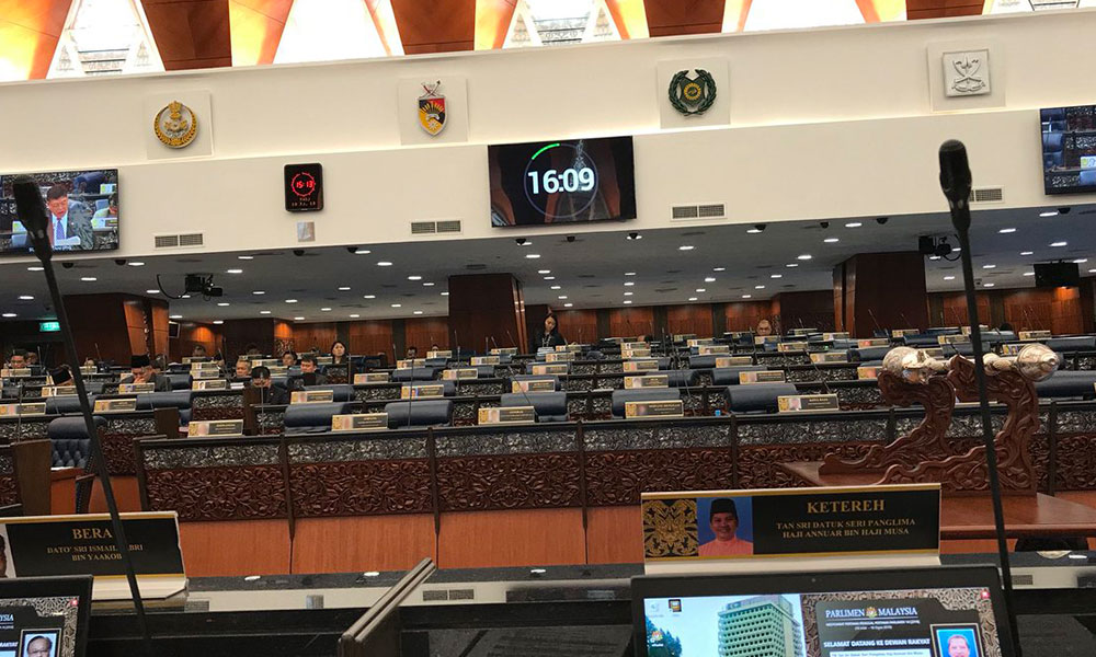 Dewan Rakyat interruption due to short of quorum