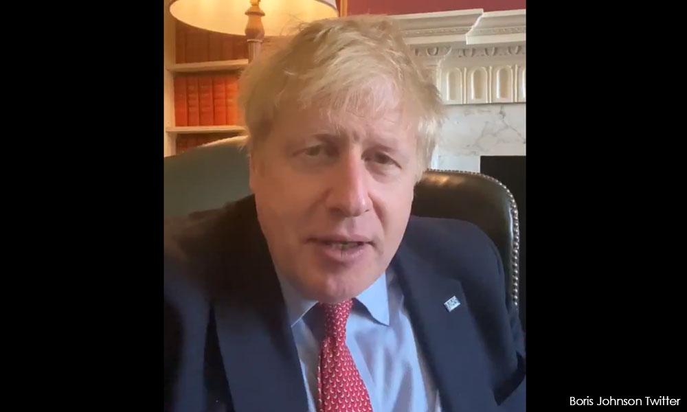 From behind a closed door, infected UK PM Johnson coordinates coronavirus battle