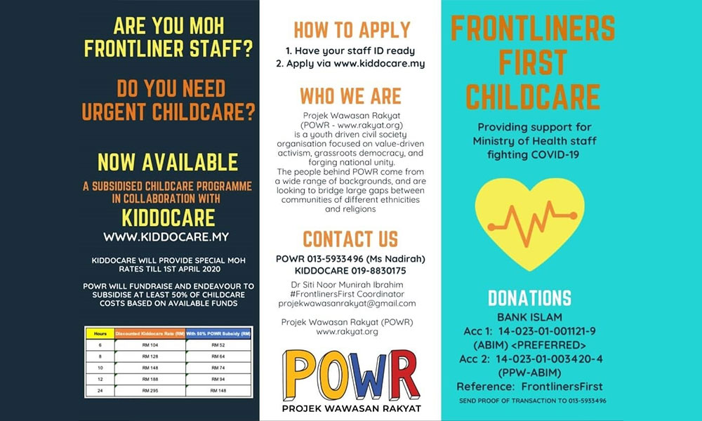 #FrontlinersFirst to provide subsidised childcare services to MOH frontliners