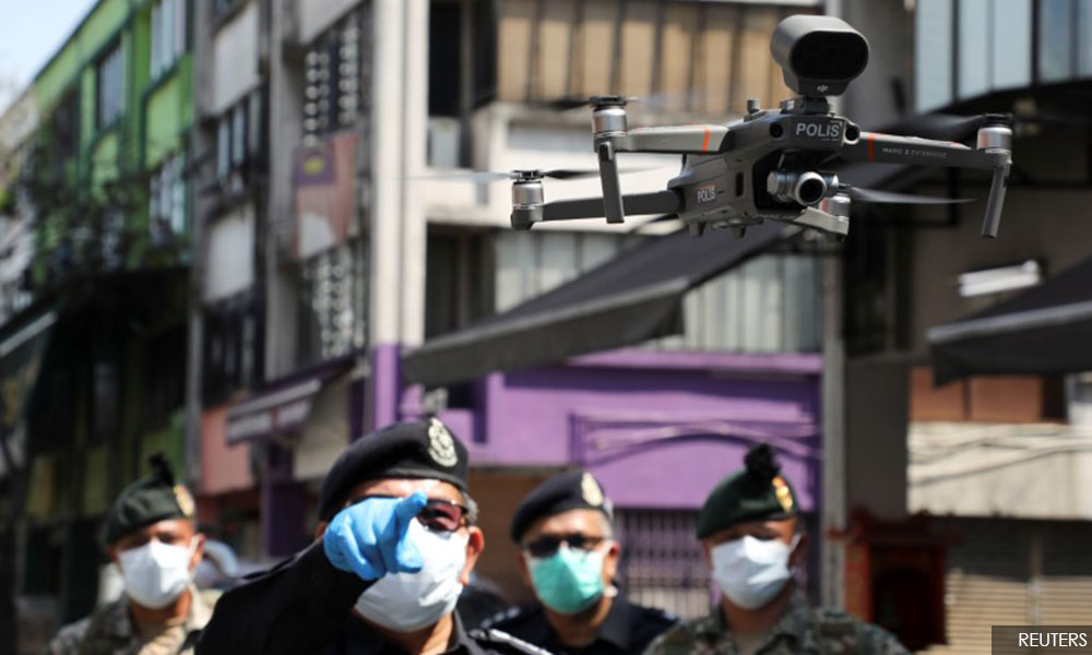PKP: Dron mengawasi, termasuk waktu malam