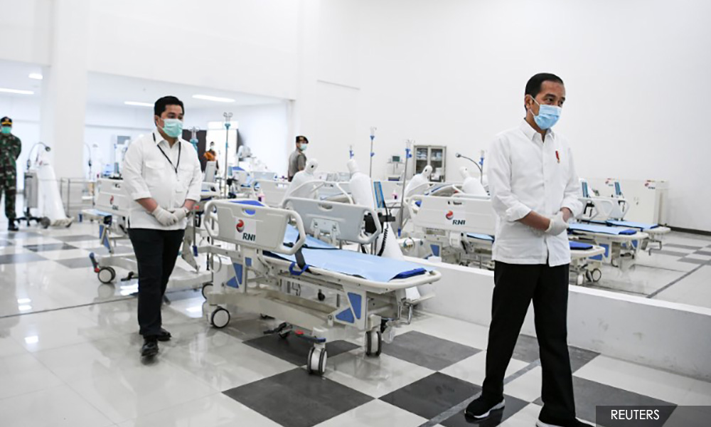 Indonesia invokes emergency measures in Jakarta, bonuses for doctors