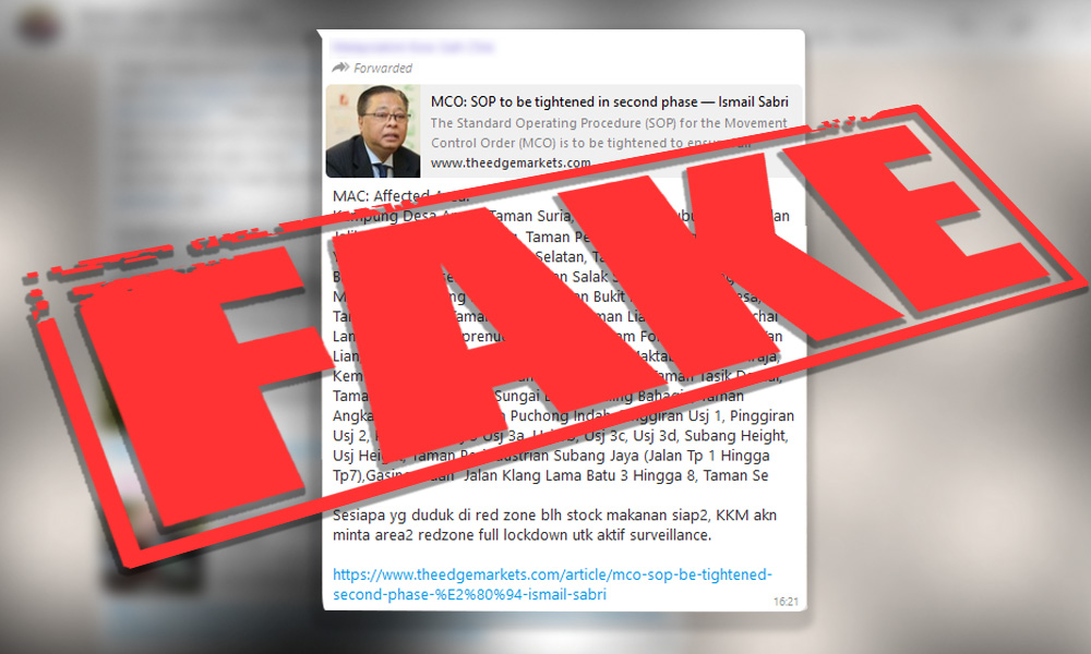 Fake news debunked: Klang Valley not under 'enhanced' MCO