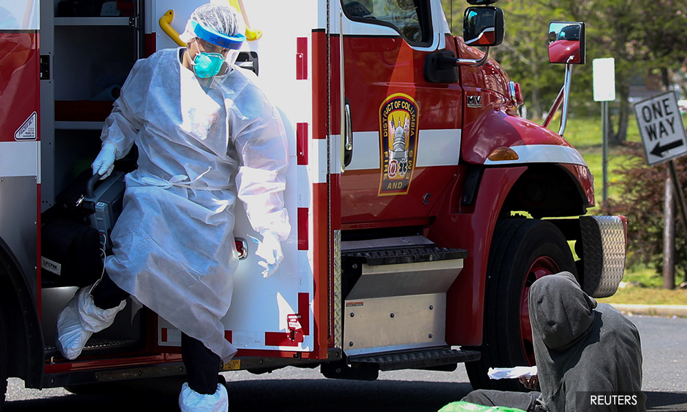 US coronavirus deaths top 14,600, second highest in world behind Italy