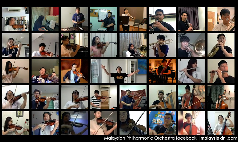 Two orchestras perform from home in tribute to frontliners