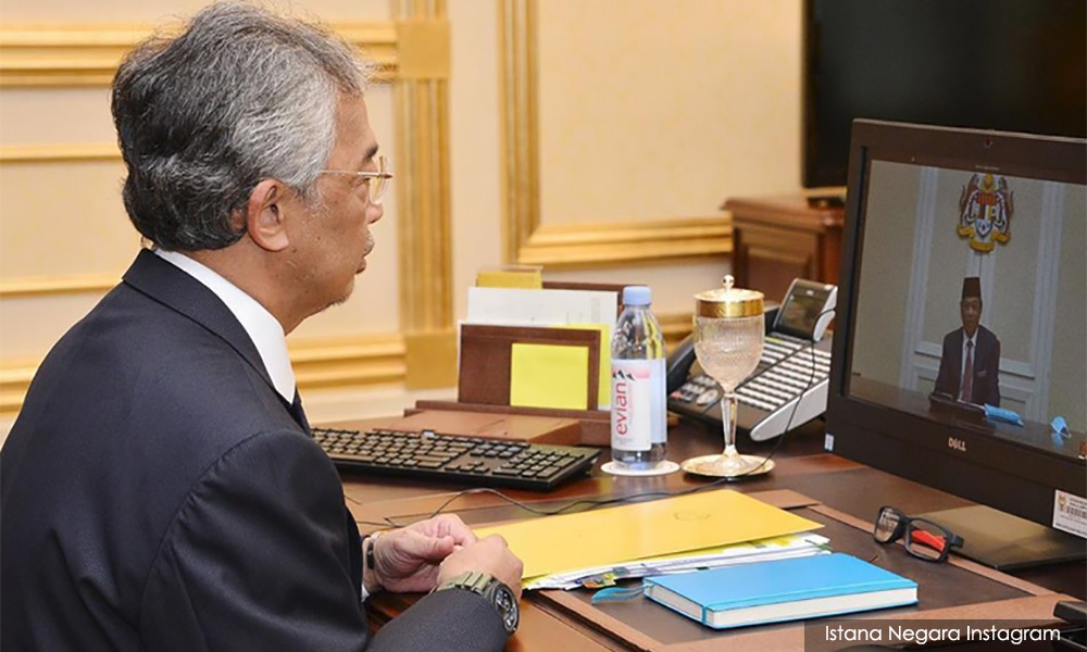 元首与首相视讯开会,听取内阁会议前汇报