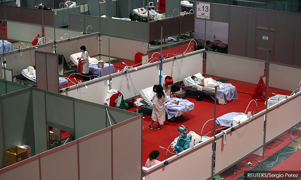 Spain's coronavirus deaths rise above 10,000, yet there is 'glimpse of hope'
