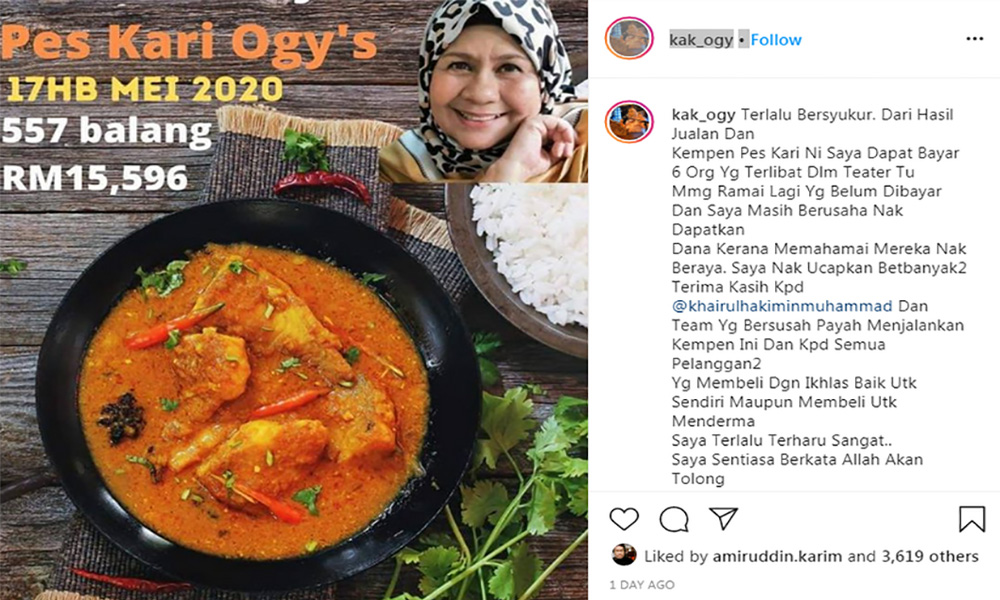 Ogy dakwa dah mula bayar hutang hasil jualan pes kari