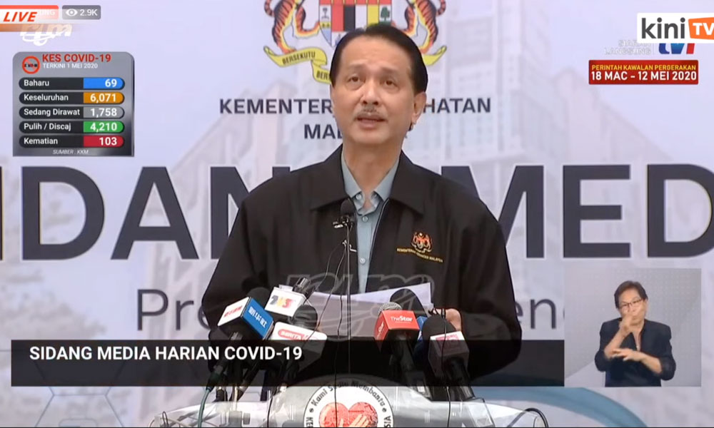 69 kes baru, 1 kematian, 39 pulih