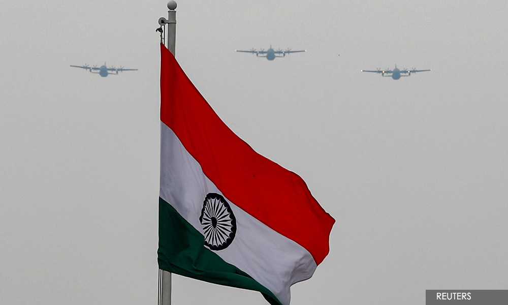 With fighter jets and army bands, India's military thank health workers