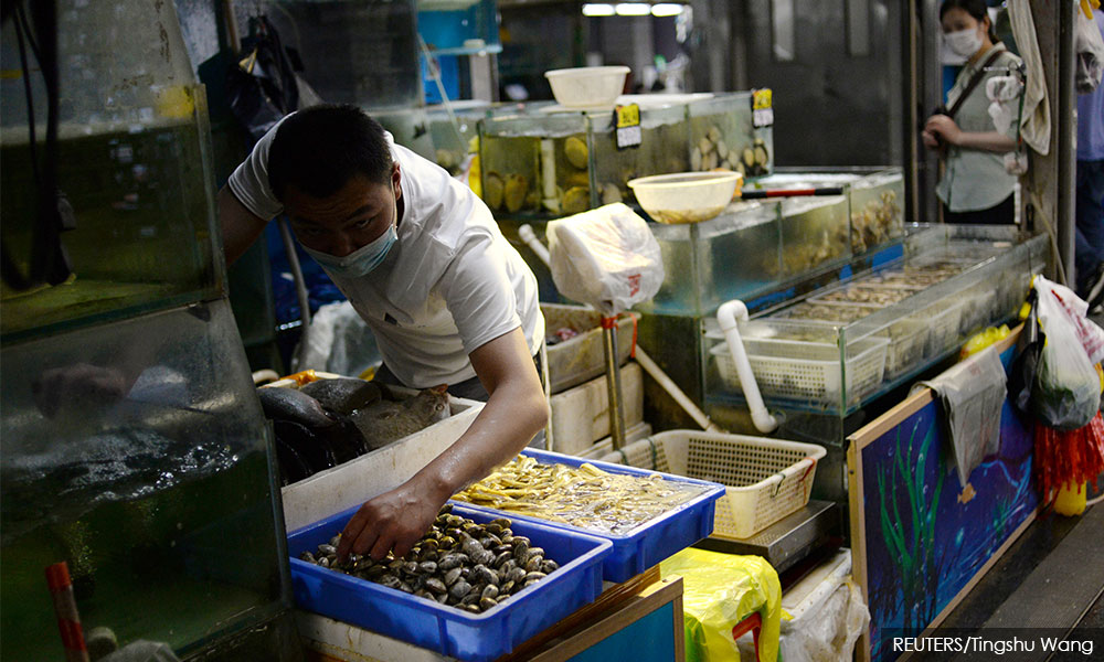 China kesan koronavirus dalam daging, makanan laut di pasar