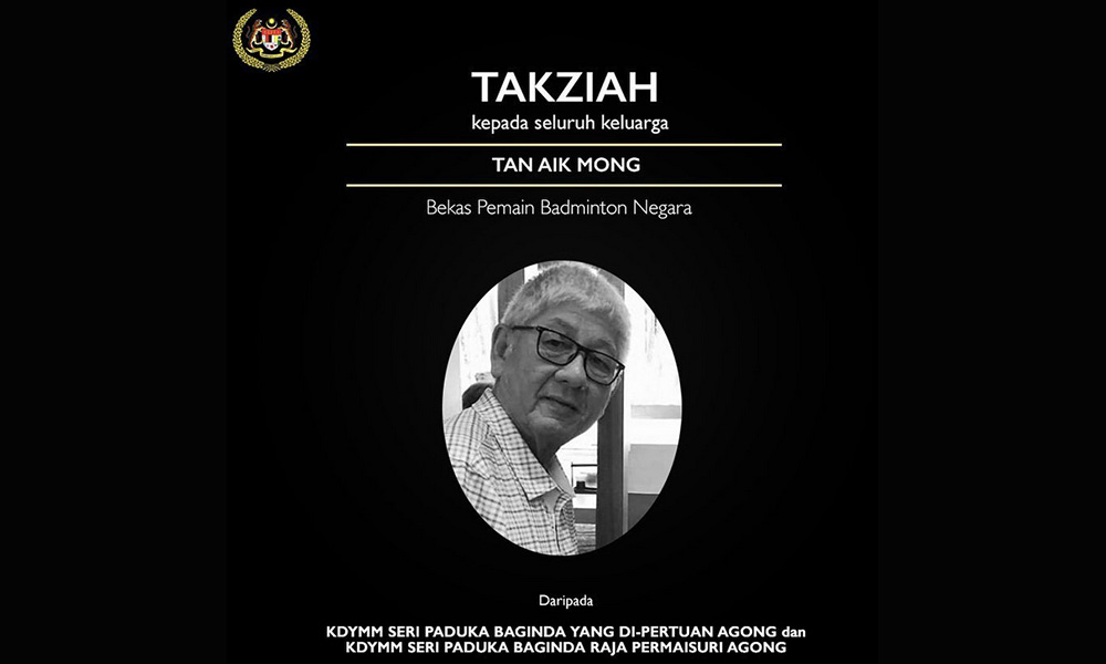 Agong zahir takziah pemergian legenda badminton Tan Aik Mong