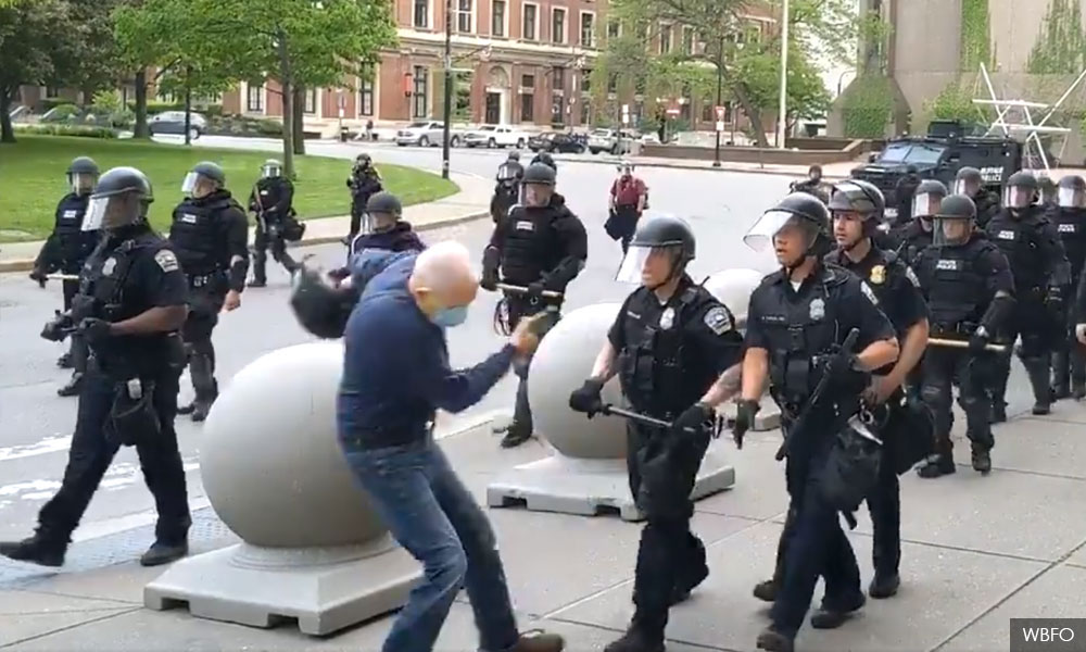 Video shows police in Buffalo, New York, shoving 75-year-old to ground