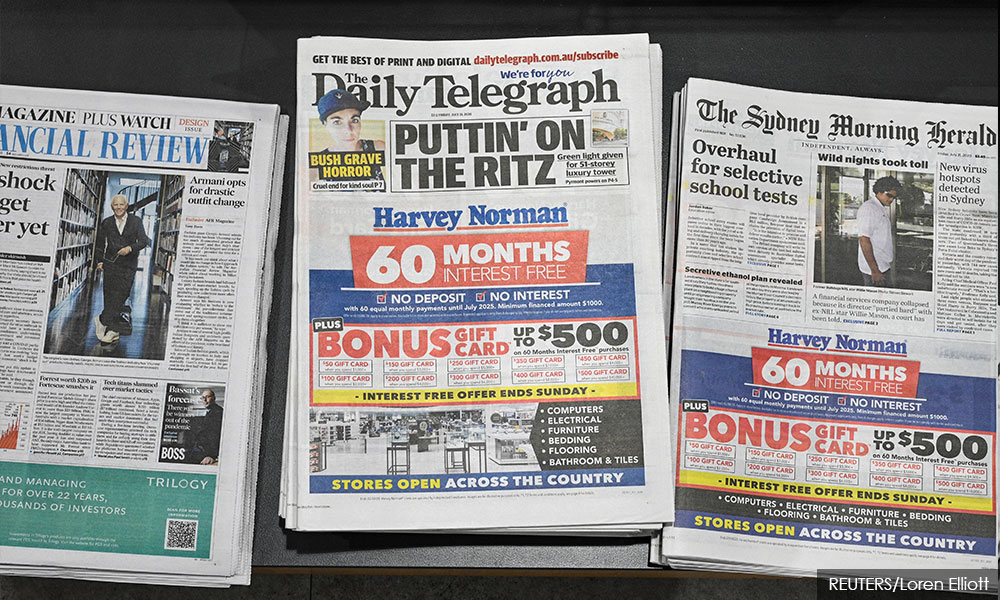 Australia to make Facebook, Google pay for news in world first
