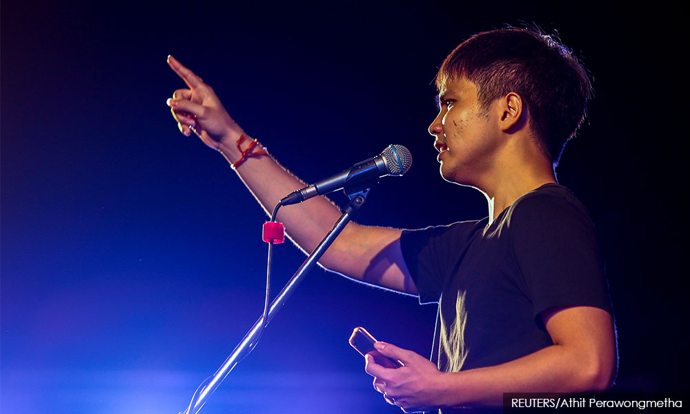 The Thai protest leader who emerged with a kiss