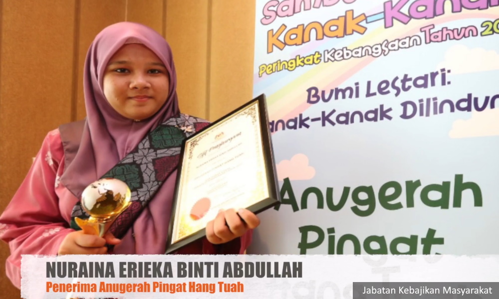 Teen awarded Hang Tuah Medal for saving baby sister from house fire