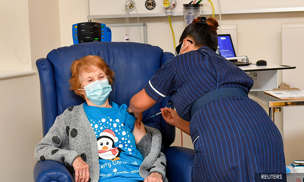 British grandma is first in world to get Pfizer vaccine outside trials