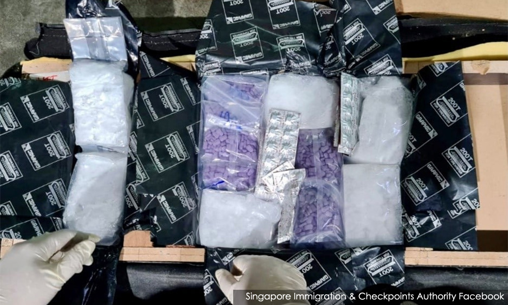 Close to 15kg of drugs seized in S'pore from 2 M'sian-registered lorries