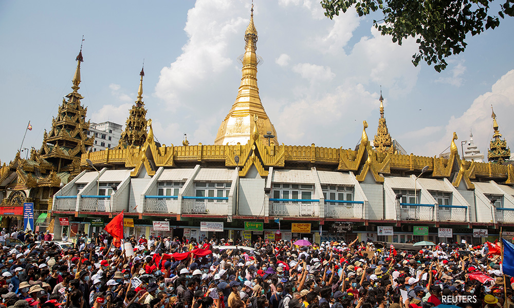 Protests sweep Myanmar to oppose coup, support Suu Kyi