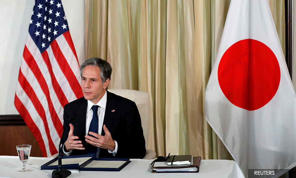 US top diplomat calls for deeper Japan ties, as China, N Korea cast shadow