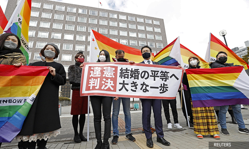 Japan court says it is 'unconstitutional' to bar same-sex marriage