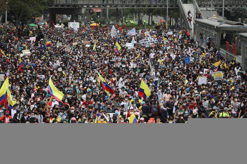 Thousands of Colombians march to protest tax proposals