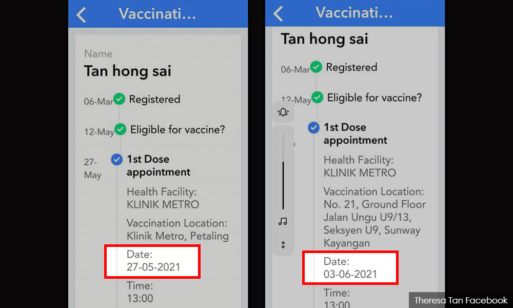Cara check tarikh vaksin