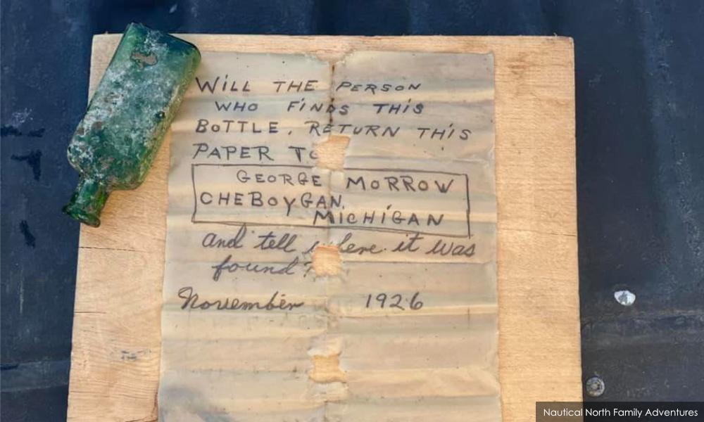 Nota dalam botol bertarikh Nov 1926 ditemui penyelam di Sg Michigan