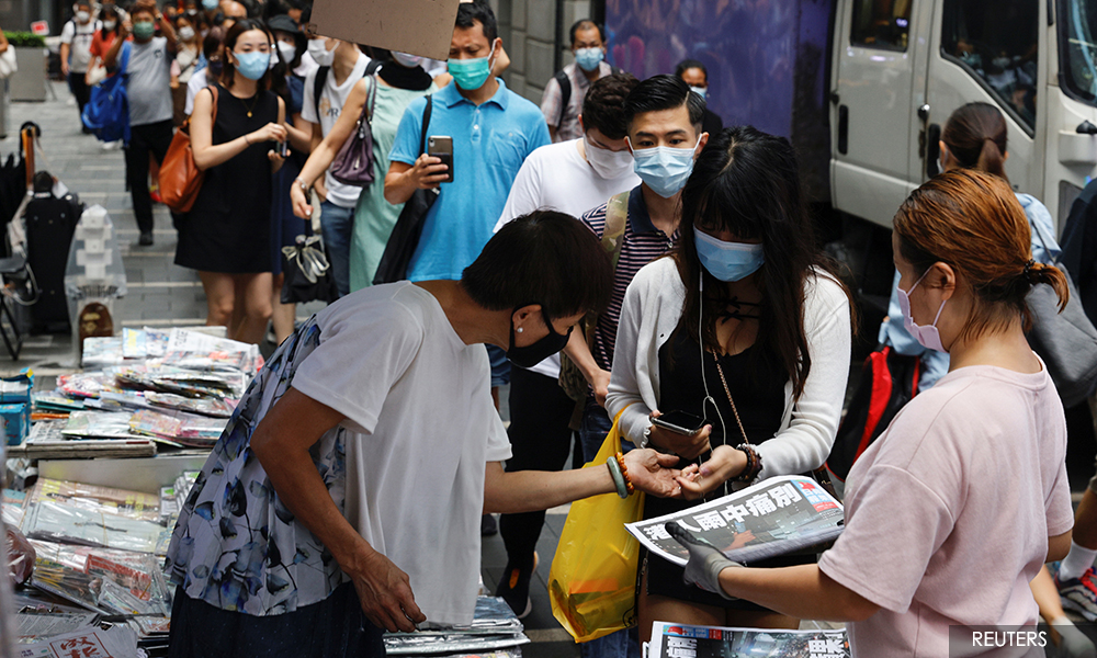 China dismisses concern for HK freedom after 'Apple Daily' closure