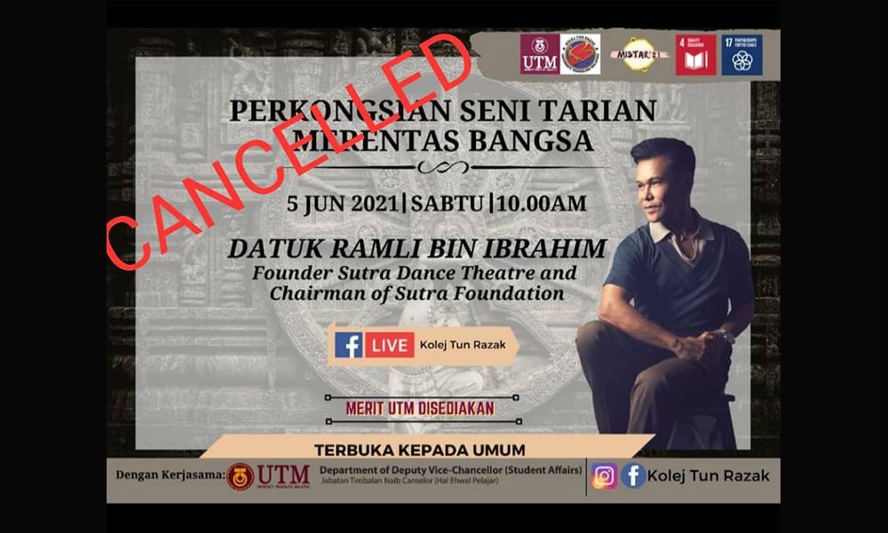 UTM defends cancellation of Ramli Ibrahim's talk