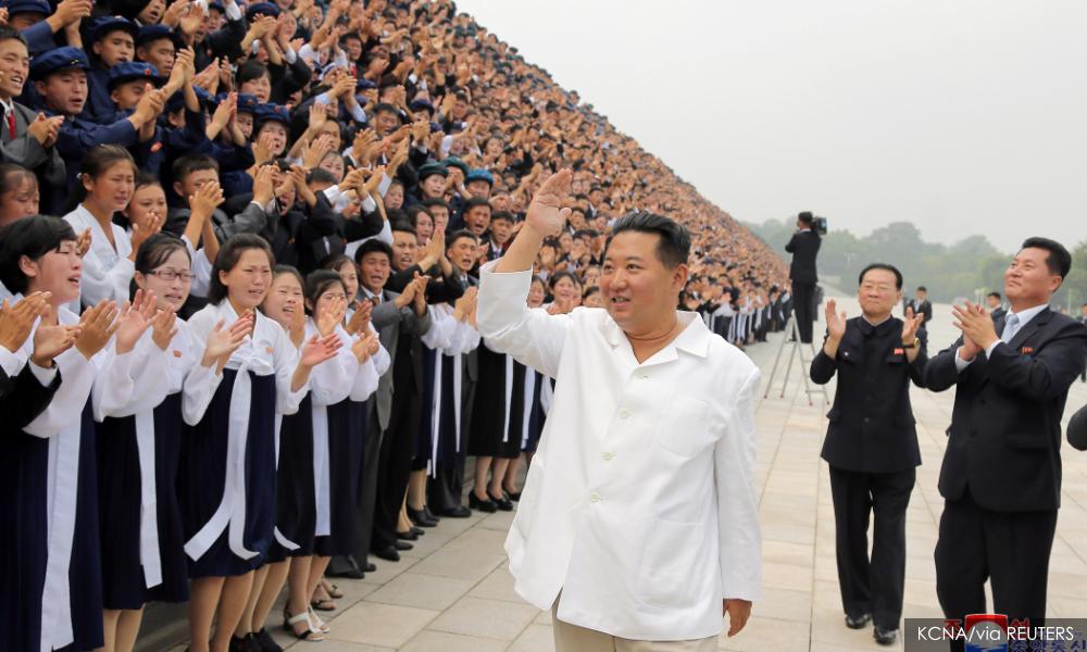 North Korea's Kim praises young 'volunteers' in difficult, challenging sectors
