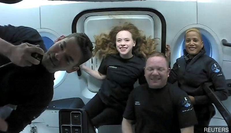SpaceX capsule with first all-civilian orbital crew splashes down off Florida