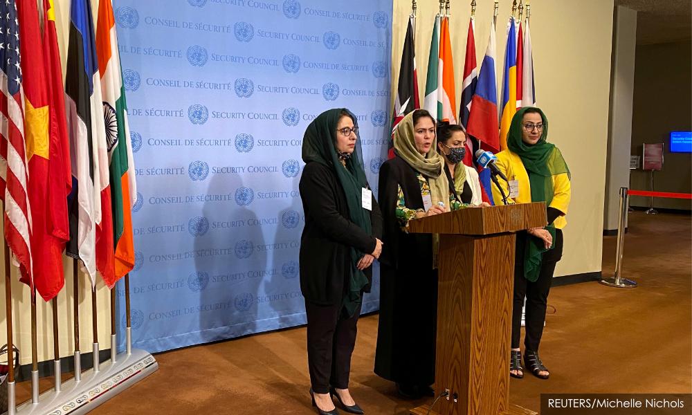 At United Nations, Afghan women appeal: Don't let Taliban in