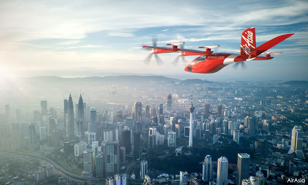 AirAsia to lease at least 100 flying taxis to launch air ridesharing service