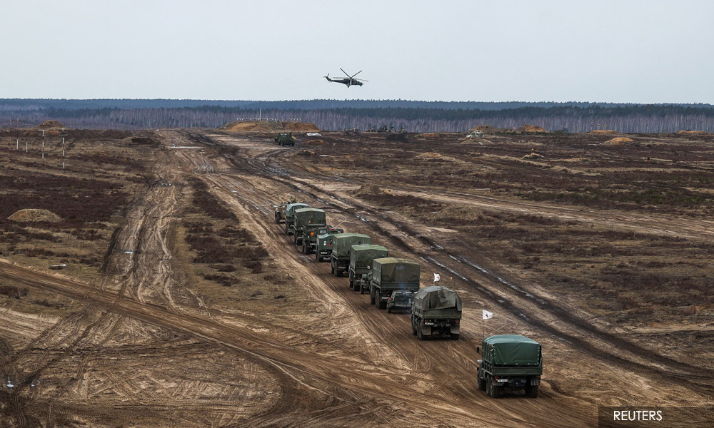 Russia and Belarus extend military drills; Biden cancels Delaware trip