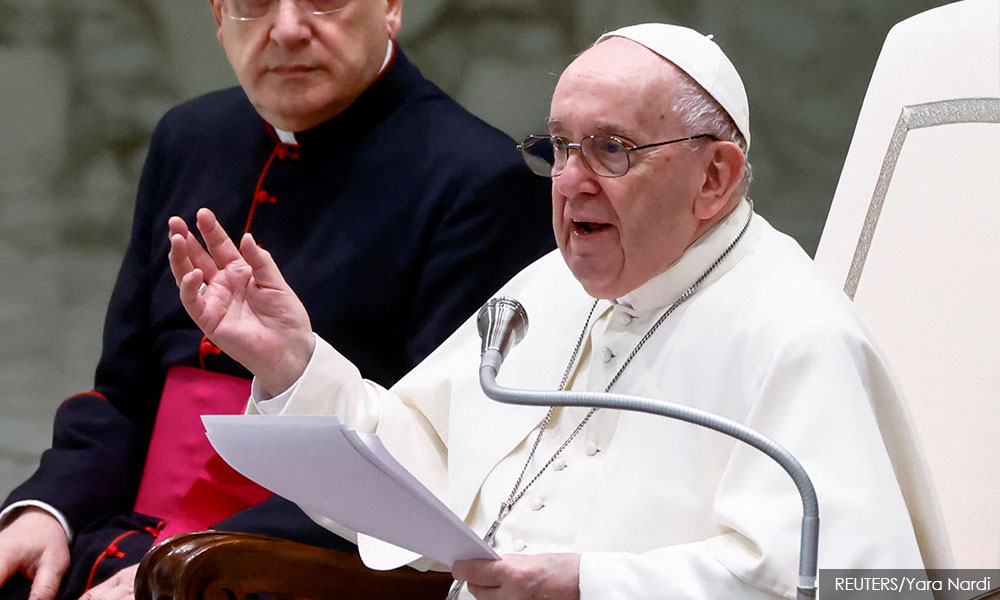 More weapons not a lasting solution to Ukraine war, pope says