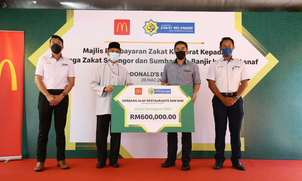 McDonald’s Malaysia membayar Zakat Perniagaan RM600 ribu kepada Lembaga Zakat Selangor