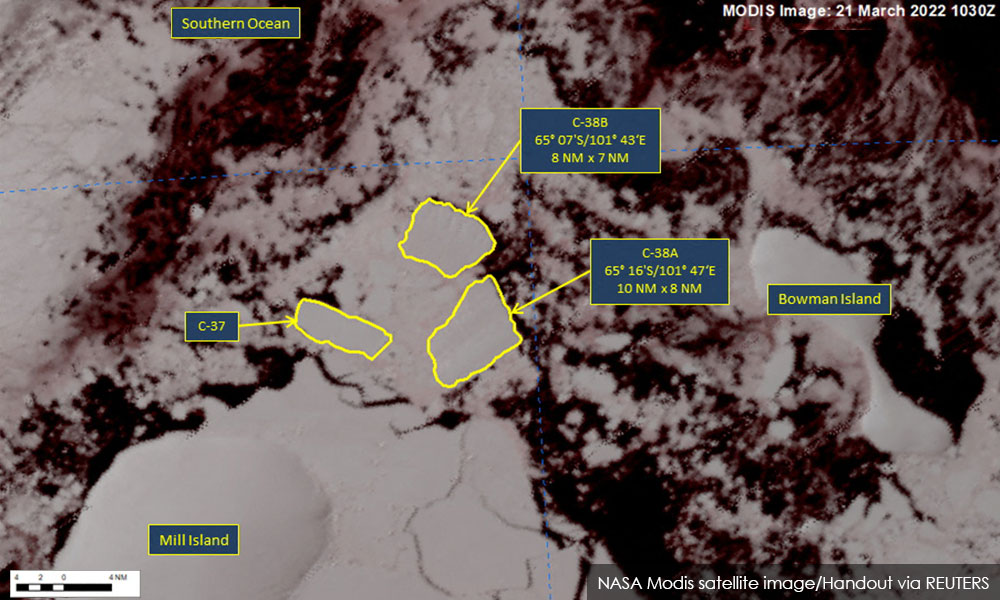 Thinning Antarctic ice shelf finally crumbles after heatwave