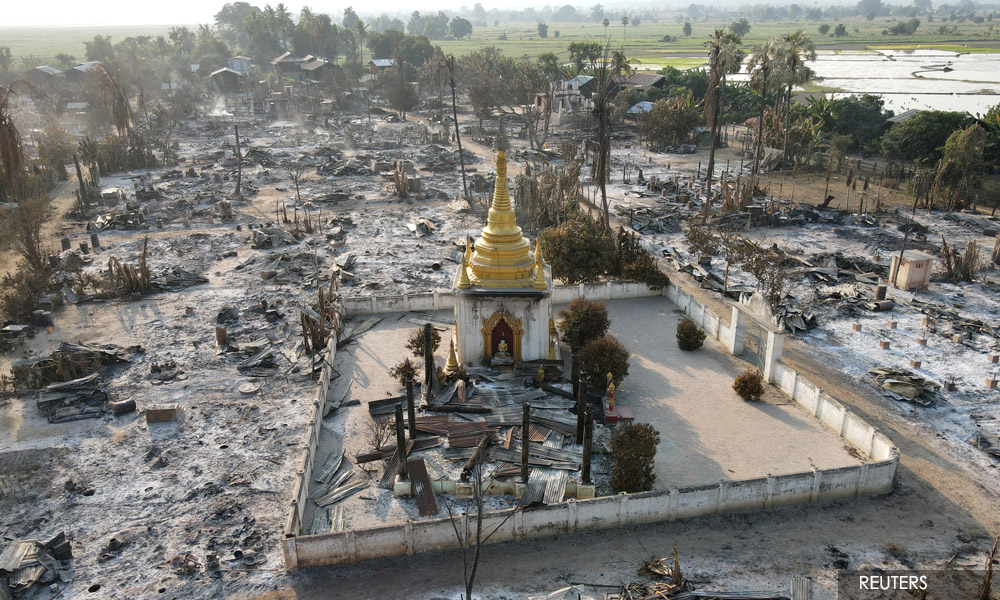 Troops burn villages in Myanmar heartland, seek to crush resistance