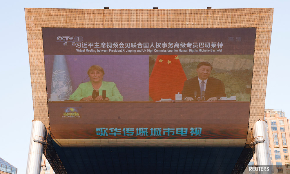 UN rights chief urges China to review counter-terrorism policies