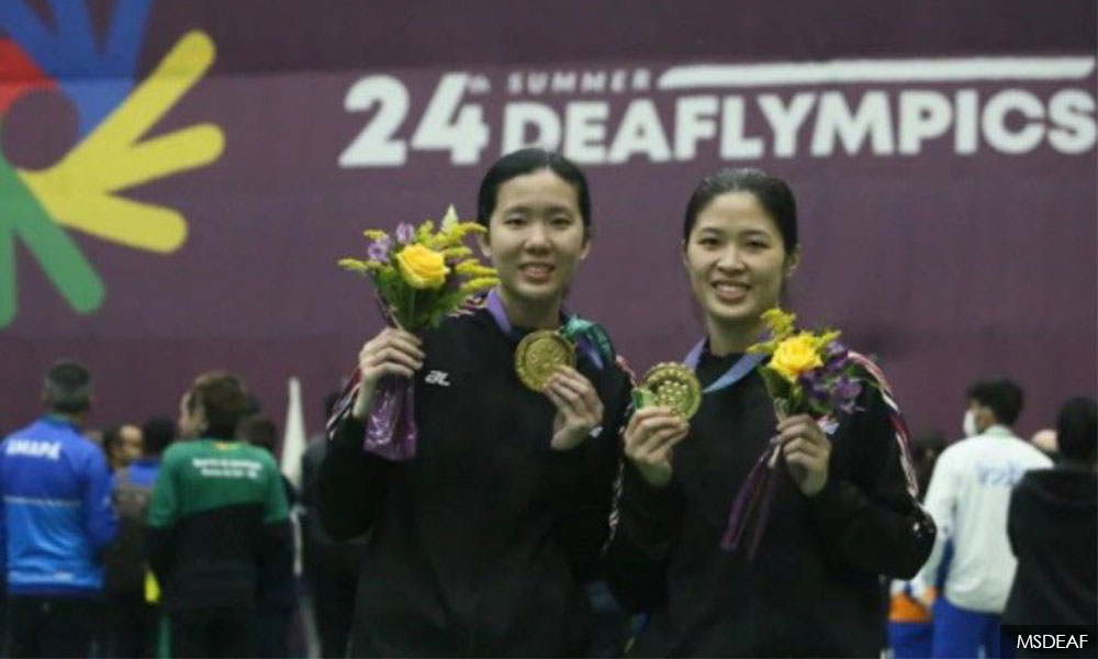 Women's doubles pair end Malaysia's 21-year gold drought in Deaflympics