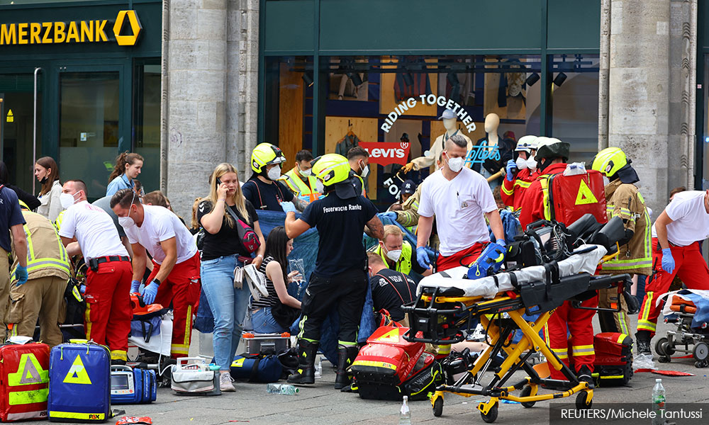 Man drives into Berlin crowd, killing teacher, injuring 14 students