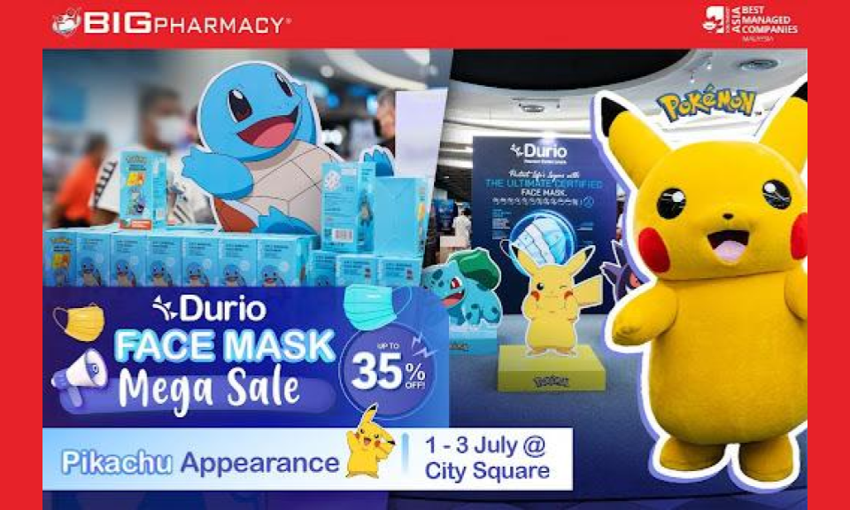 Durio X BIG Pharmacy Mega Sale Roadshow: Amazing discounts up to 35% for 3 days at JB City Square!