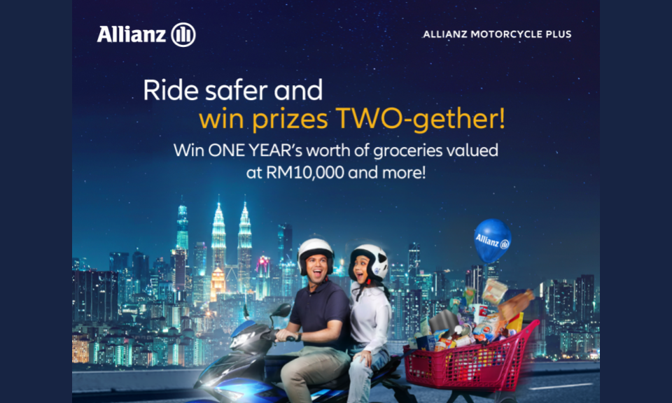 Win one year’s worth of groceries worth RM10,000 with Allianz Motorcycle Sweep