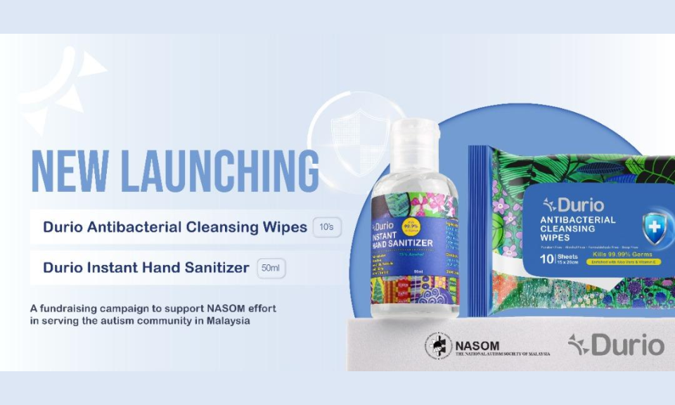 Durio collaborates with autistic artist, Danial Kushairi in launching sanitizing products
