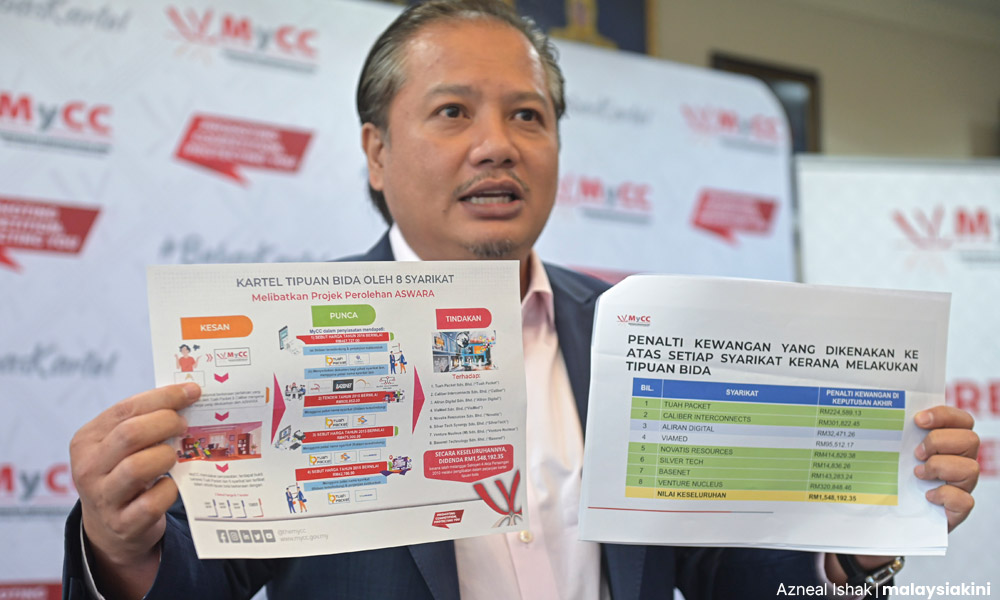 MyCC fines 8 IT firms RM1.55m for bid-rigging govt contracts