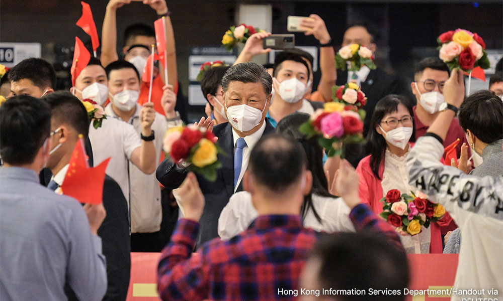 Hong Kong deploys massive security as Xi set to swear in new leader