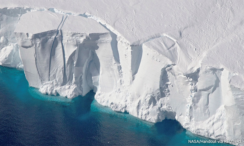 Satellite image shows Antarctic ice shelf crumbling faster than thought