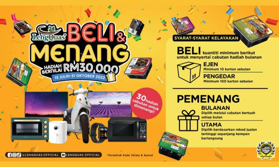 LengQuas tawar hadiah bernilai sehingga RM30,000 kepada ejen dan pengedar